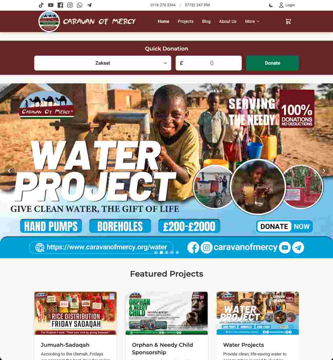 Caravan of Mercy Homepage